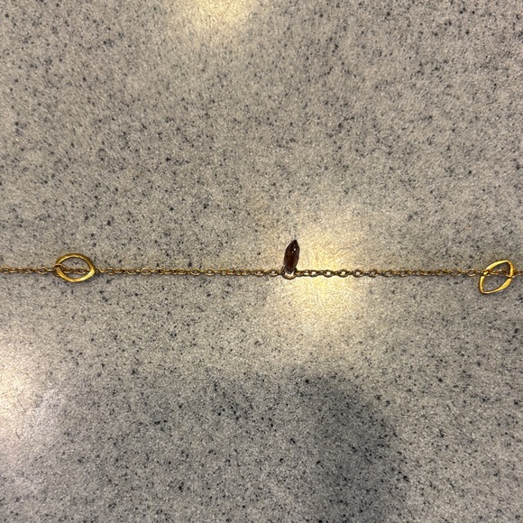 Gold Necklace with Multicolor Gem Accents - Picture 5 of 6